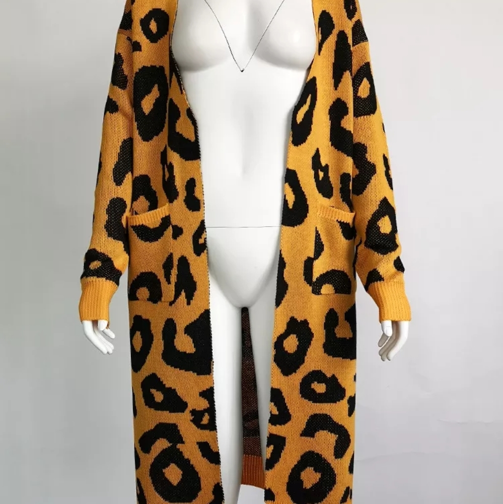 Leopard print long cardigan - Picture 2 of 5